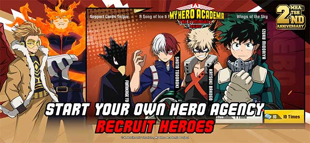 Chiêu mộ các nhân vật nổi tiếng như Izuku Midoriya, Katsuki Bakugo, Ochaco Uraraka,...