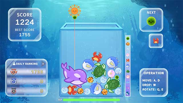 Whale Game Online là game giải đố thú vị giống Suika Game