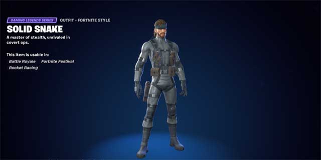 Cách mở khóa Solid Snake trong Fortnite Skin-Solid-Snake-Fortnite-1