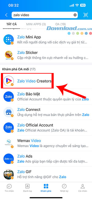 Cách đăng ký tạo kênh và xem video trên Zalo Video Zalo-Video-2