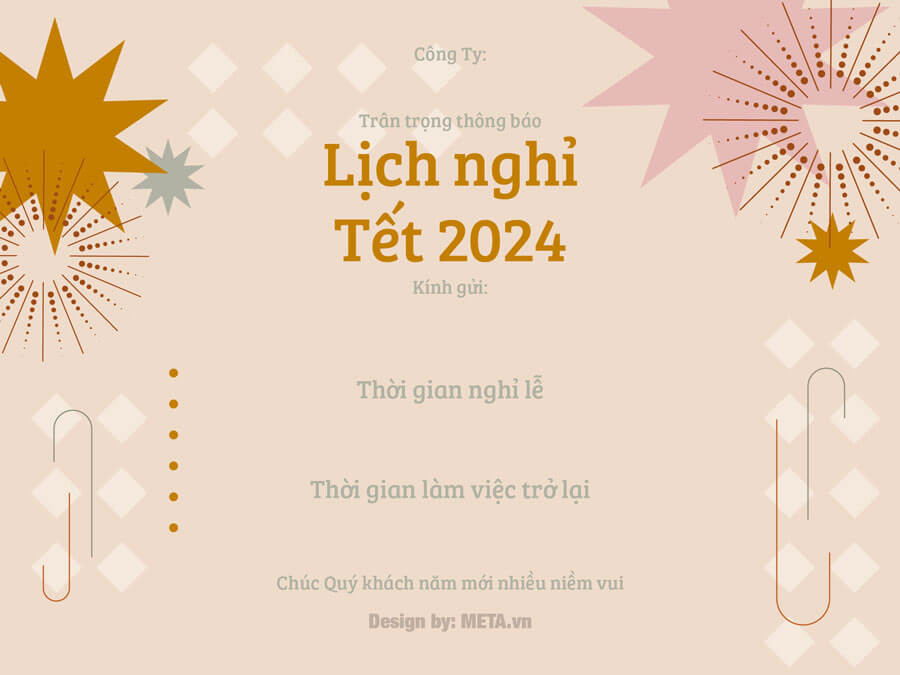 Ảnh thông báo nghỉ Tết Tây 2024