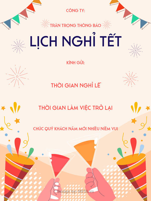 Banner thông báo nghỉ Tết Âm lịch 2024 dành cho doanh nghiệp