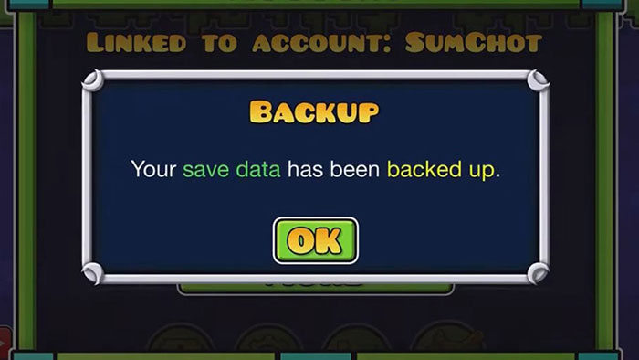 Cách sửa lỗi Backup Failed trong Geometry Dash Sua-loi-Backup-Failed-Geometry-Dash-1