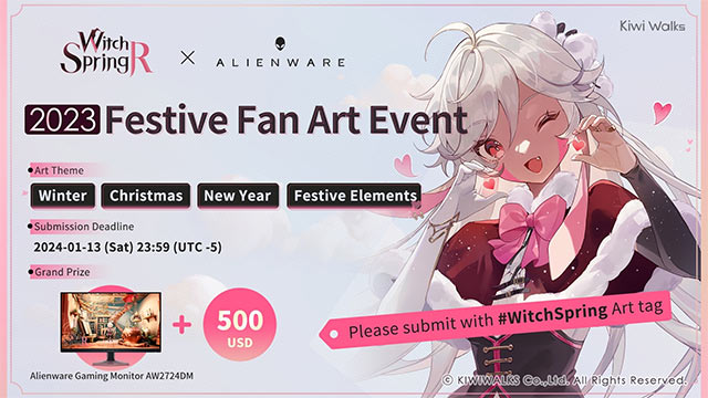 Tham gia cuộc thi WitchSpring R 2023 Holiday Fanart Contest để nhận những phần quà hấp dẫn