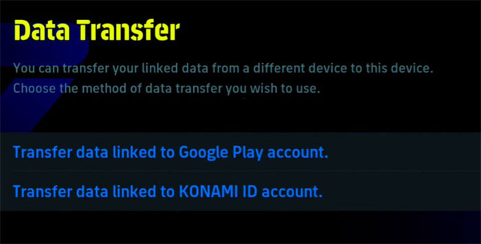 Cách liên kết dữ liệu eFootball 2024 với ID Konami