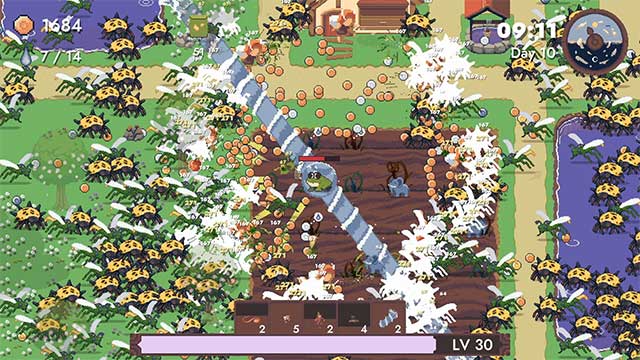 Pesticide Not Required là game Roguelite kết hợp sinh tồn và các yếu tố nông trại