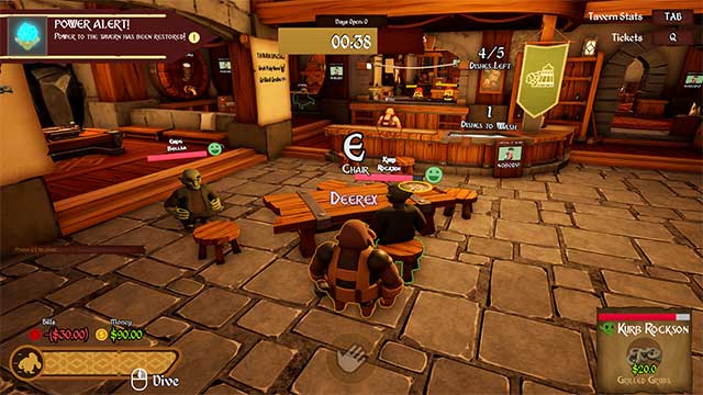 Bronzebeard's Tavern là game quản lý nhà hàng vui nhộn cho 1-8 người chơi 