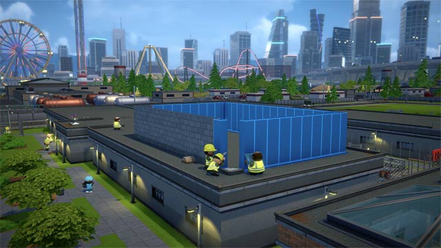 Thiết kế nhà tù hiện đại với nhiều tầng, phòng giam và tiện ích trong game Prison Architect 2