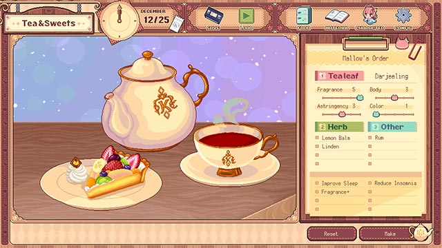 Pha trà sáng tạo với các loại trà đen, thảo mộc và nguyên liệu bí truyền trong game Kemono Teatime