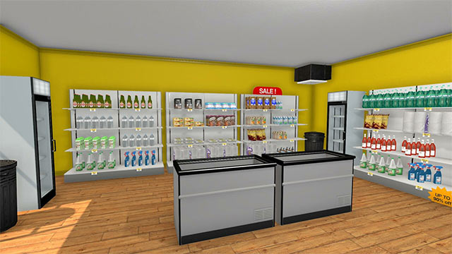 Dùng lợi nhuận thu được để nâng cấp và phát triển siêu thị trong Supermarket Simulator