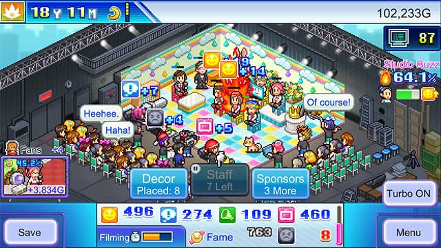 TV Studio Story là game mô phỏng chiến thuật mới đến từ nhà phát triển Kairosoft