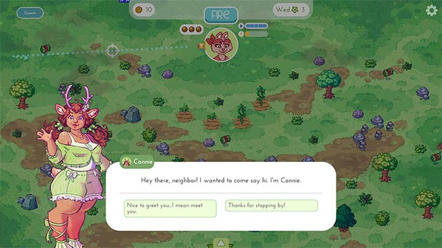 Tương tác với dàn nhân vật thú vị và hữu ích trong khi chơi Peggy's Farm game