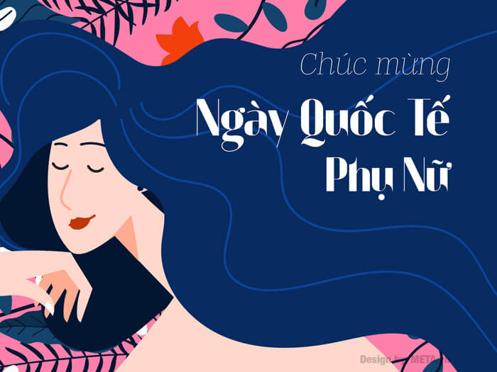 Thiệp chúc mừng Ngày 8/3 màu tím dành cho bạn thân