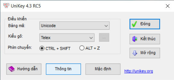 Bộ gõ Tiếng Việt thông dụng bên trên Windows - UniKey