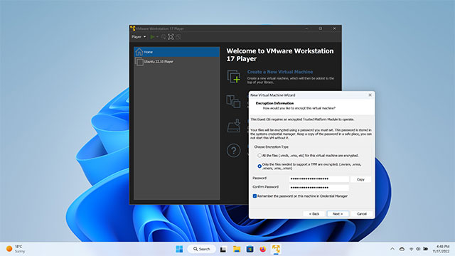 Giao diện VMware Workstation 17 Pro mới nhất