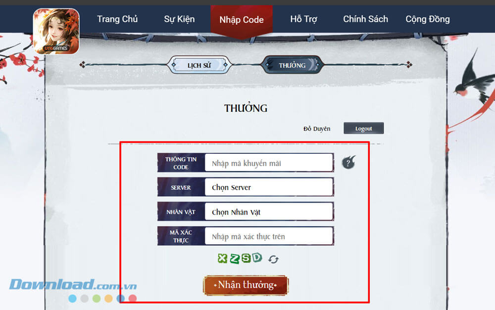 Hướng dẫn nhập, đổi mã code game Thiên Nhai Minh Nguyệt Đao VNG Code-thien-nhai-minh-nguyet-dao-1