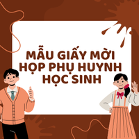 Mẫu thư mời họp phụ huynh